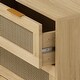 preview thumbnail 7 of 6, 31.50"3-Drawers Rattan Storage Cabinet Rattan Drawer,for Bedroom,Living Room,Dining Room