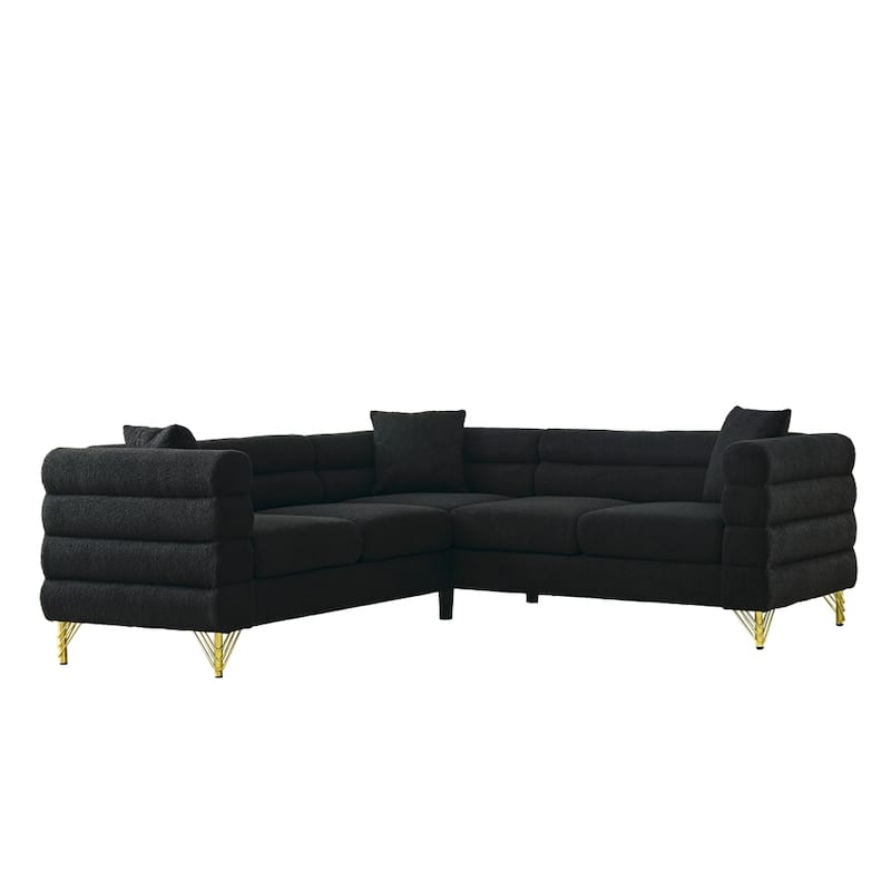 81.5-Inch Oversized Corner L-Shaped Sectional Sofa with 3 Cushions