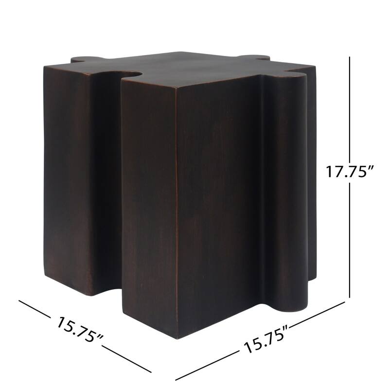 Puzzle Art Side Table, Modular Side Table, Antique Copper Side Table