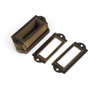 Office Library 85 x 42mm File Drawer Tag Label Holder Bronze ...