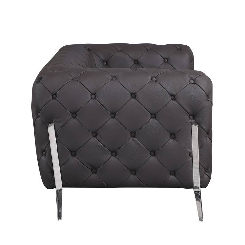 Top Grain 100% Italian Leather Loveseat