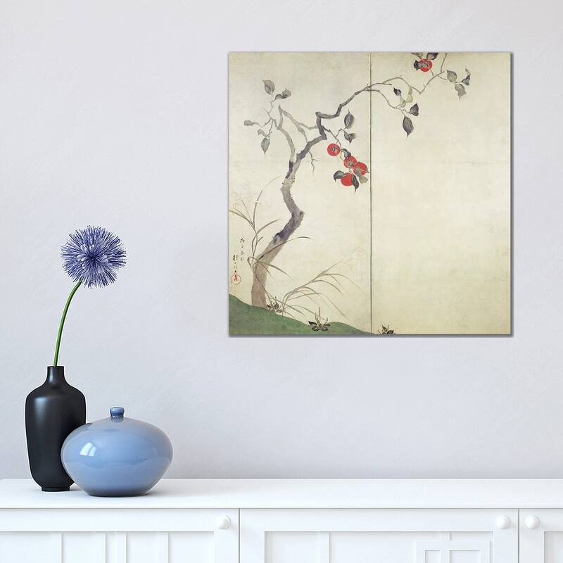 iCanvas "Persimmon on Tree " by Sakai Hoitsu Canvas Print - 18x18x1.5