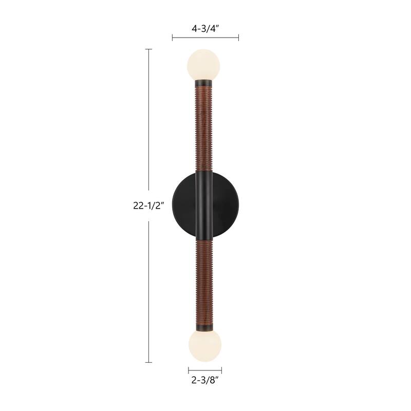 Alora Lighting WV612223-UNV Arden 2 Light 2" Wide LED Bath Bar with