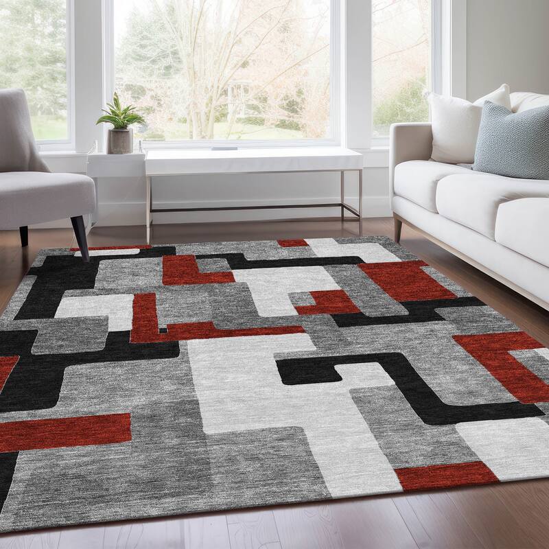 Premium Washable Super Soft Geo Casual Mayfield Rug