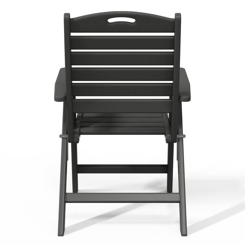 Laguna 7-Piece Rectangular Table Folding Highback Chair Dining Set