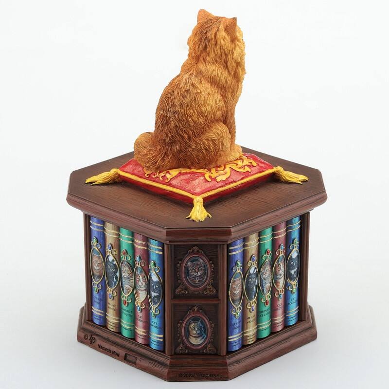 6.69 inches Height Polyresin Mad About Cats Box Multicolor Finish Figurine