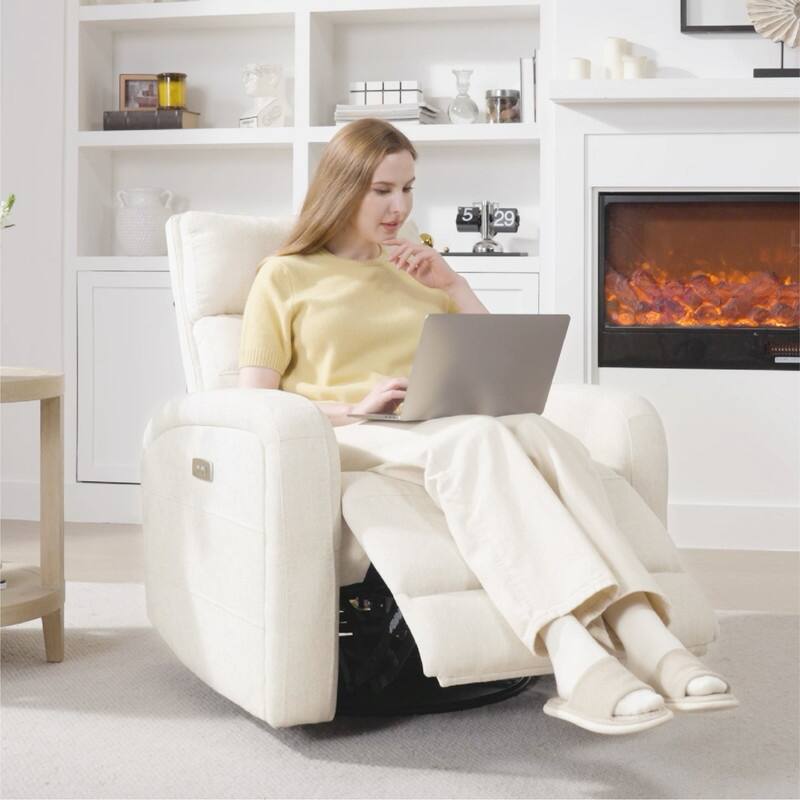 Spruce & Spring Cheryl Power Glider Swivel Rocker Recliner Chair Nursery Recliner