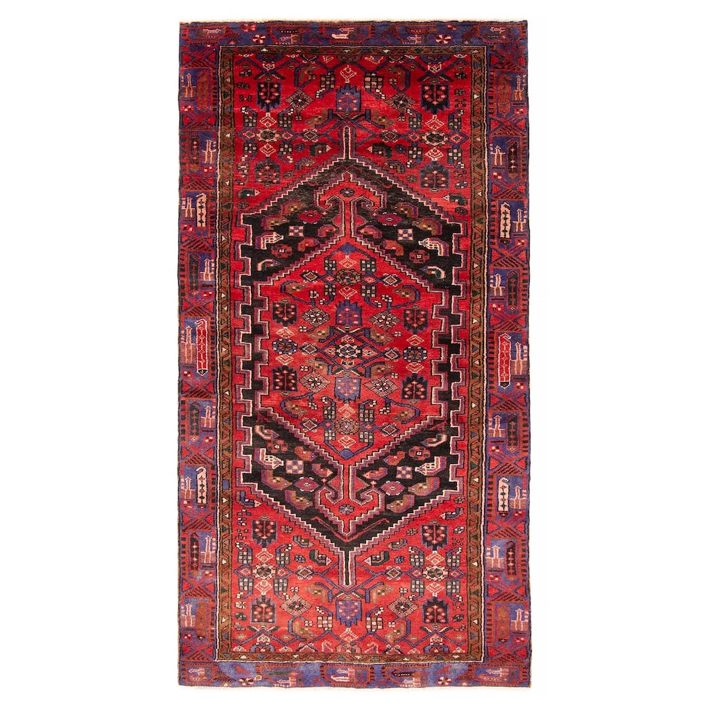 ECARPETGALLERY Hand-knotted Andelz Red Wool Rug - 3'11 x 7'7