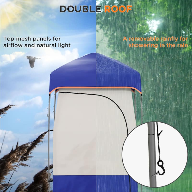Portable Shower Tent,Privacy Shelter,Camping Dressing Changing Tent Room with Solar Shower Bag,Floor and Carrying Bag