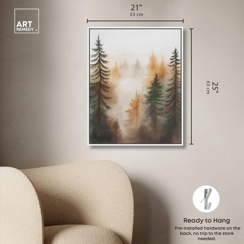 Misty Pines II Canvas by Art Remedy