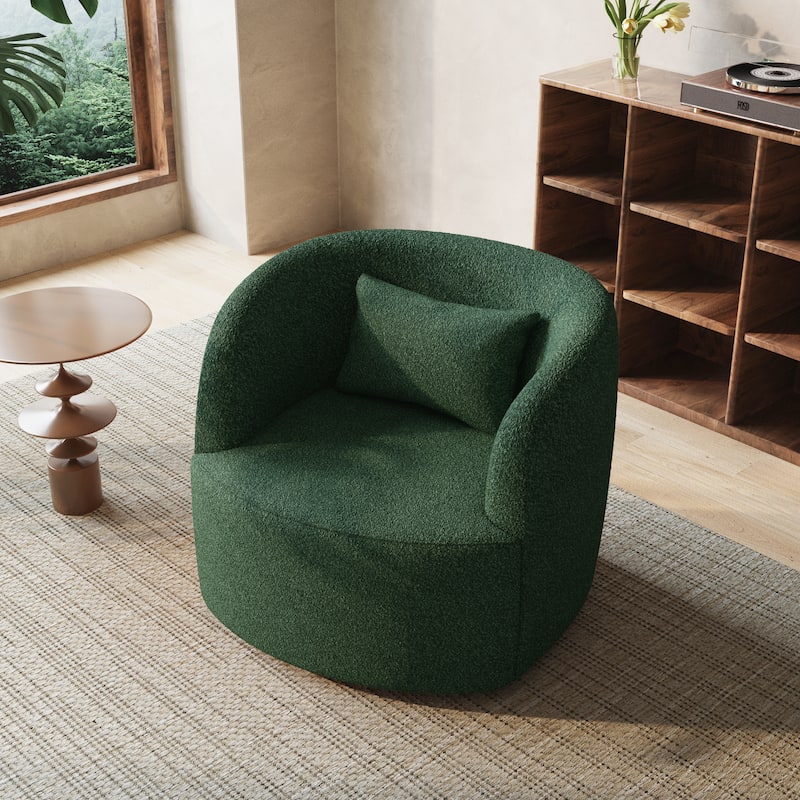 Single Accent Chair Teddy Swivel Barrel Chairs