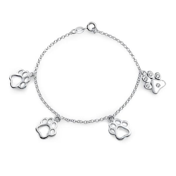 Shop Dog Cat Puppy Paw Print Pet Love Chain Charm Bracelet