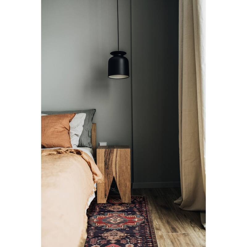 ECARPETGALLERY Hand-knotted Anatolian Vintage Dark Navy Wool Rug - 3'8 x 9'3