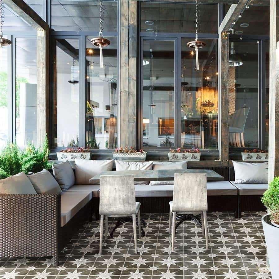 Merola Tile Kings Star Night 17-5/8" x 17-5/8" Ceramic Floor and Wall Tile