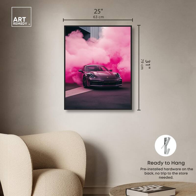Turbocharged Pink Canvas by Art Remedy