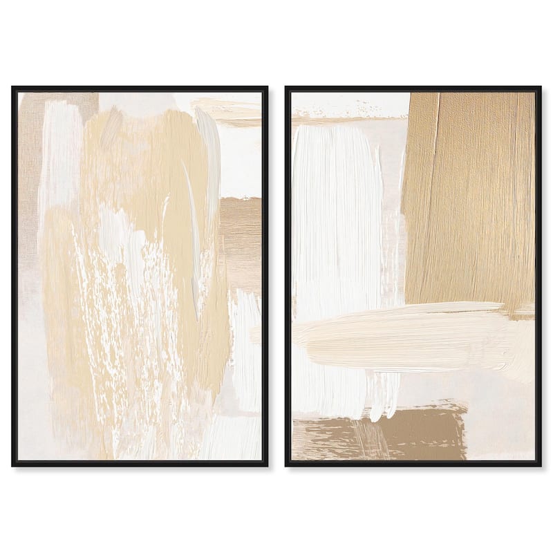 Tactile Textures II Canvas Set of 2 by Art Remedy - 20" x 30" - Black
