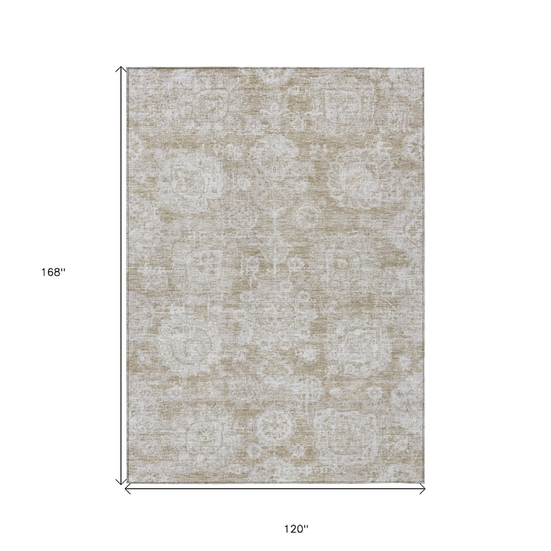 HomeRoots Floral Transitional Rectangle Outdoor Rug