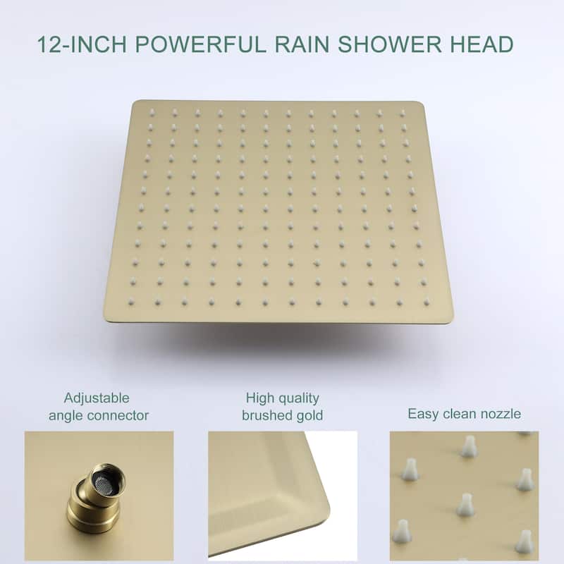 3-Function Ceiling Mount Shower Faucet with 10 in. Fixed Shower Head