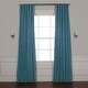preview thumbnail 14 of 29, Exclusive Fabrics Blackout Textured Faux Dupioni Silk Curtain Panel 50 X 108 - Nassau Blue