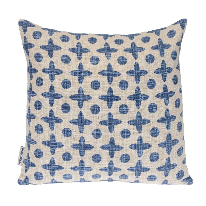 Abstract Square Cotton Throw Pillow - 18" - Yellow and Beige