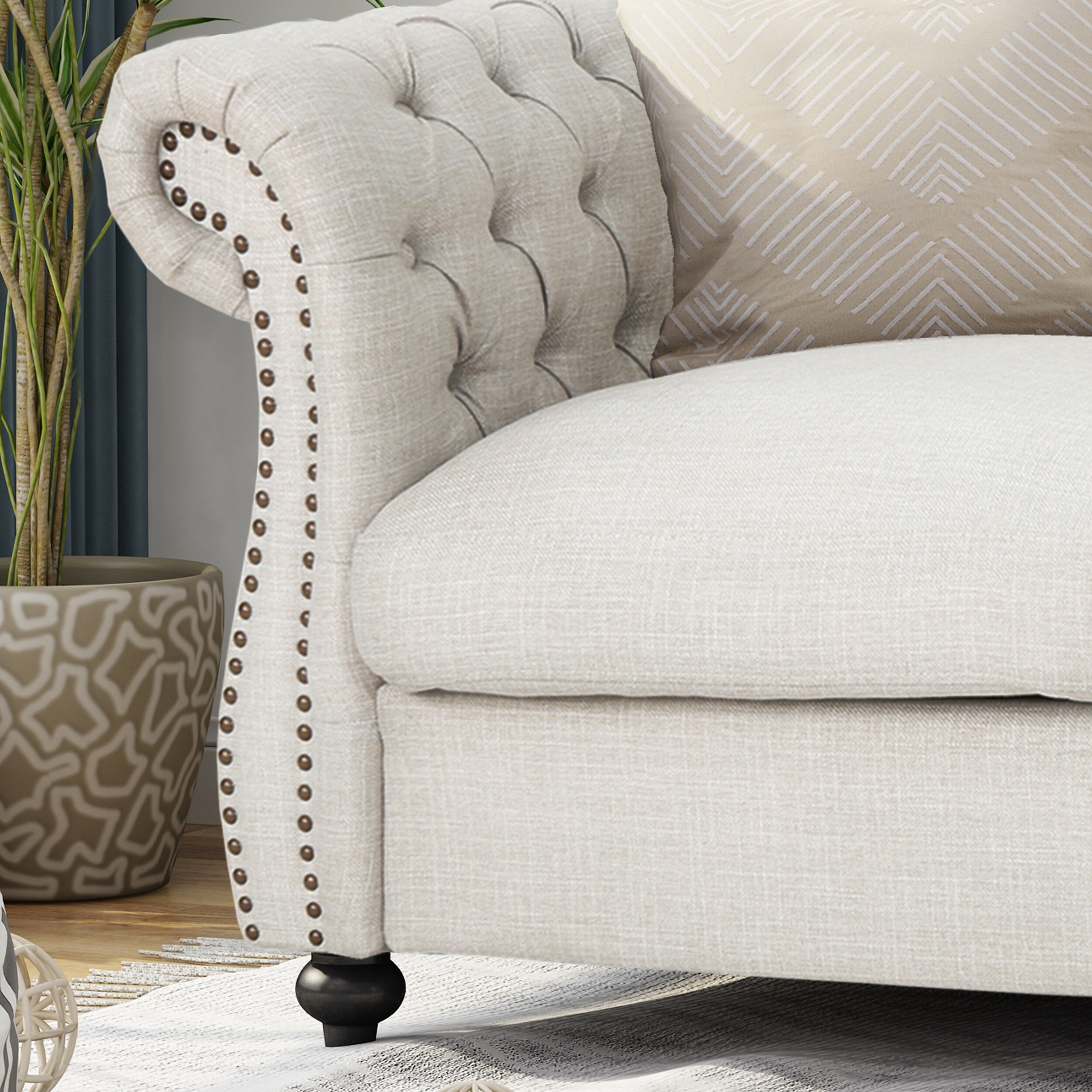 Christopher knight home somerville shop traditional chesterfield loveseat sofa
