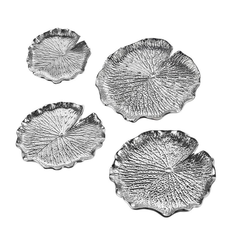 Elk Home Lilypad Silver Earthenware 11.25 Inch Wide Wall Art