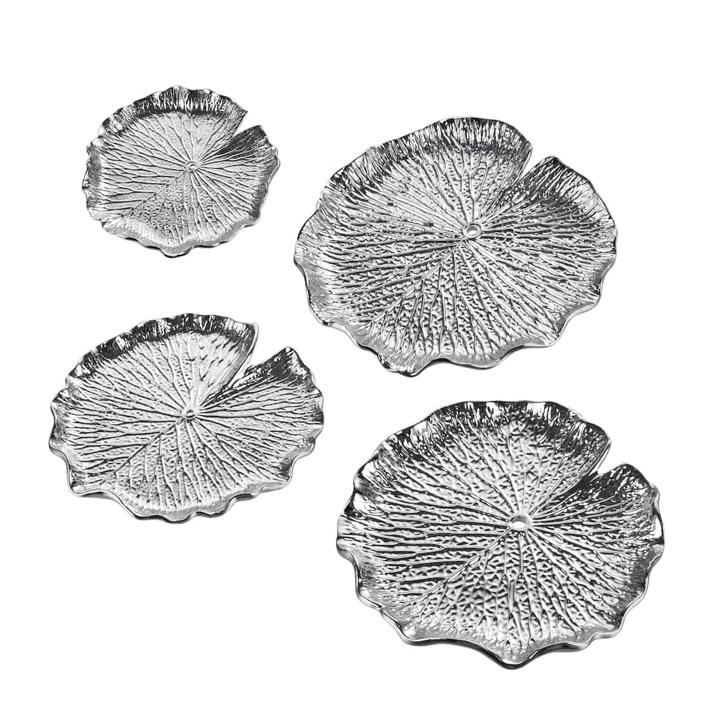Elk Home Lilypad Silver Earthenware 11.25 Inch Wide Wall Art