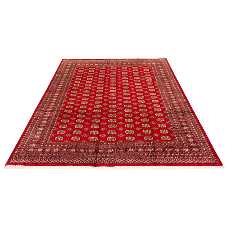 ECARPETGALLERY Hand-knotted Finest Peshawar Bokhara Red Wool Rug - 9'1 x 11'10