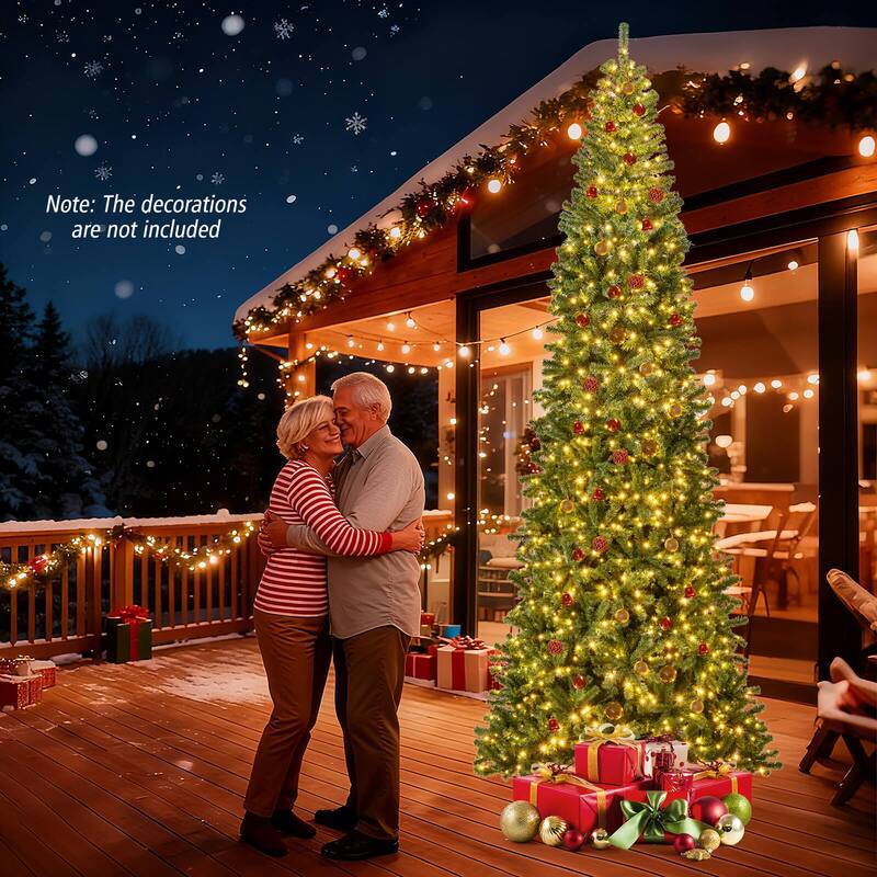 Costway 12 FT Artificial Christmas Tree & Quick Power Connector 2536 - Green - See Details