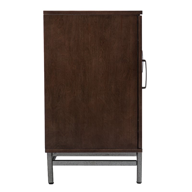 SEI Furniture Simondale Media TV Stand with Color Changing Fireplace Insert and Storage can fit TV's up to 56"