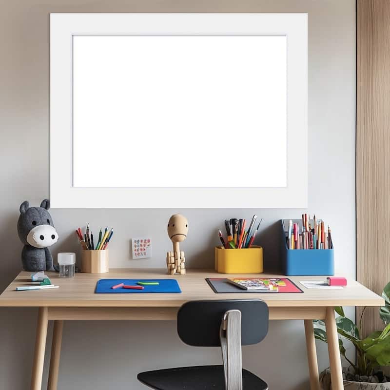 Amanti Art Corvino Black Framed Dry Erase Magnetic Board