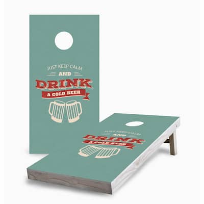 Drink Cold Beer Cornhole Boards