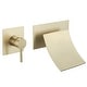 preview thumbnail 24 of 34, Wall Mount Bathroom Faucet Waterfall Brass Modern 2 Hole Bathroom Sink Basin Vanity Faucets with Valve
