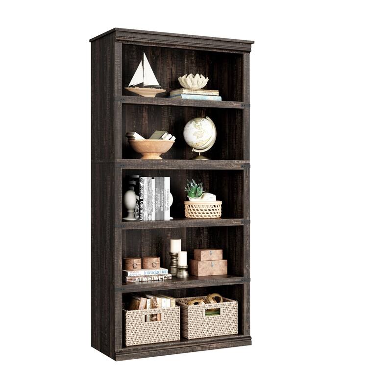 5 Tier Bookcase Modern Farmhouse Book Shelf