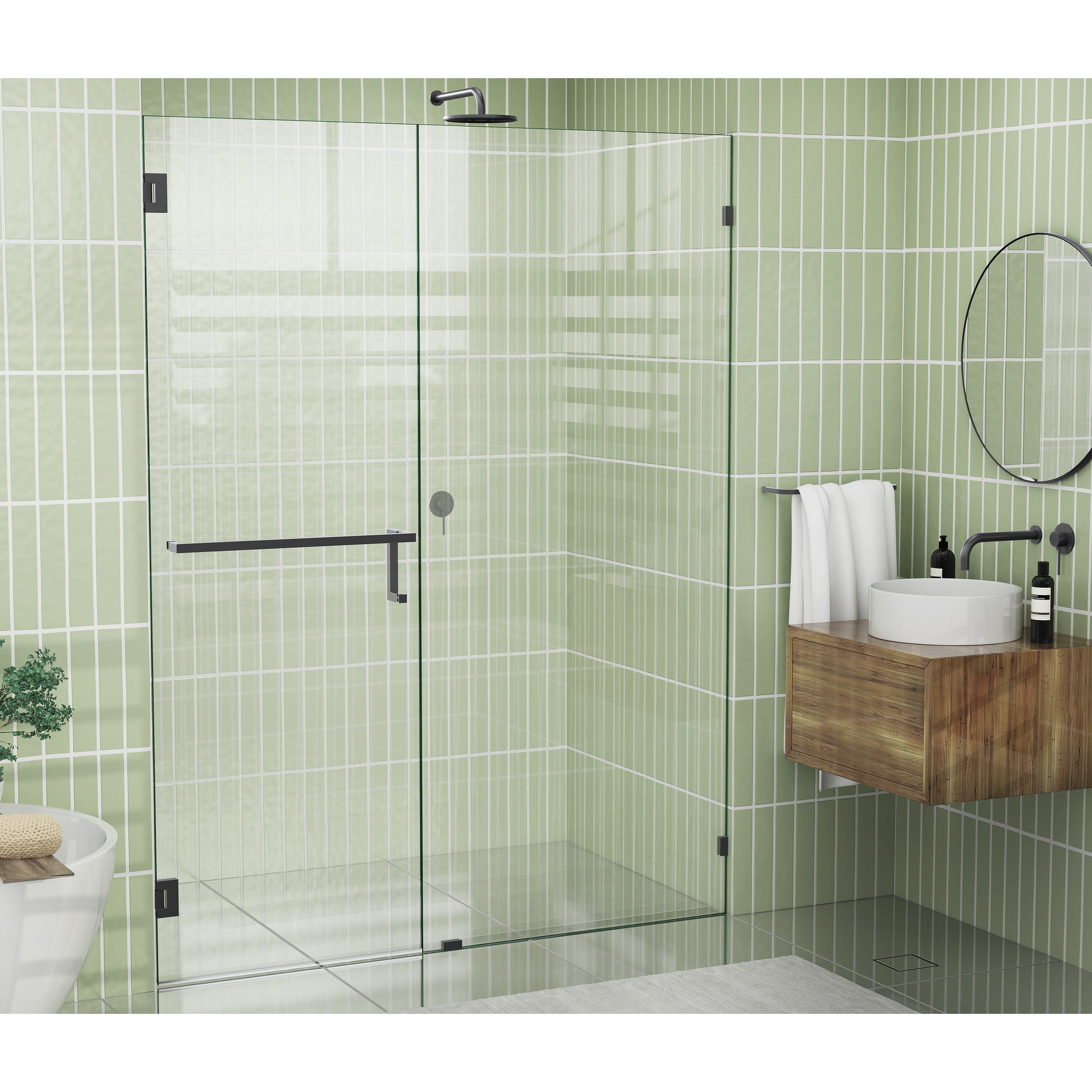 Glass shower door on sale towel bar repair