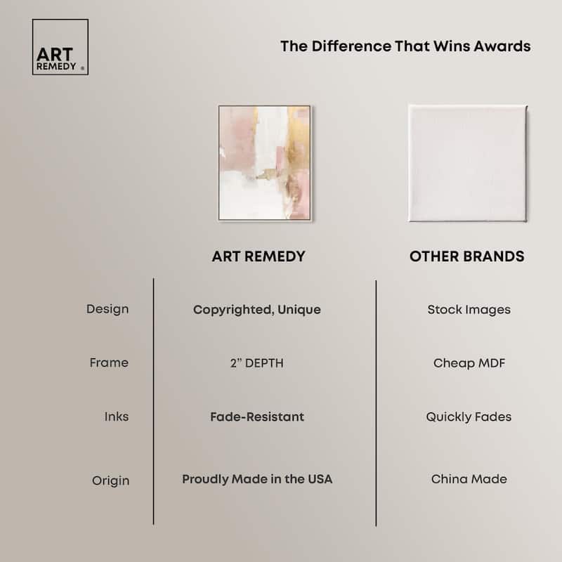 Blush Gold Shimmer I Canvas by Art Remedy