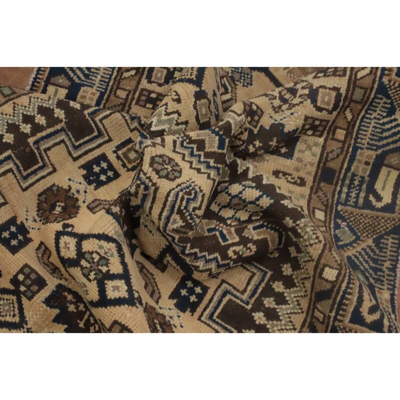 Hand Knotted Oriental 100% Wool Carpet Traditional Tribal Beige & Ivories Hamedan Area Rug - 5' 6'' X 3' 2''