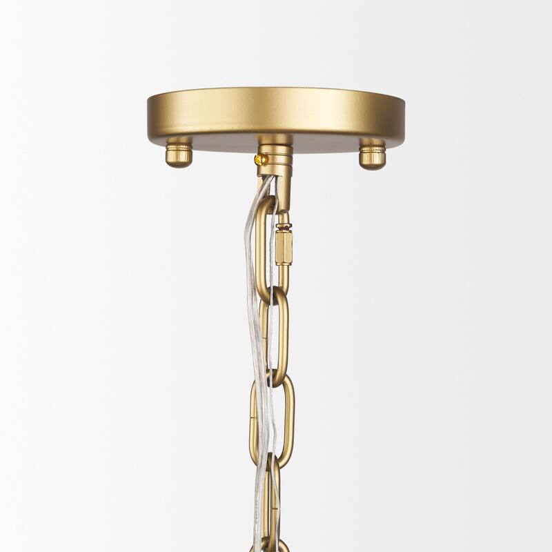Edie Brushed Gold Metal w/ Frosted Glass Globe 1-Light Pendant - 12.0L x 12.0W x 54.0H