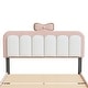 preview thumbnail 16 of 14, Cute Princess Bed Upholstered Platform Bed with Headboard, Unique Princess Design Bed Frame with Bow-Knot & Metal Leg