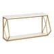 preview thumbnail 1 of 11, Kate and Laurel Brost Wood and Metal Wall Shelf - 22x8x10.25 White/Gold