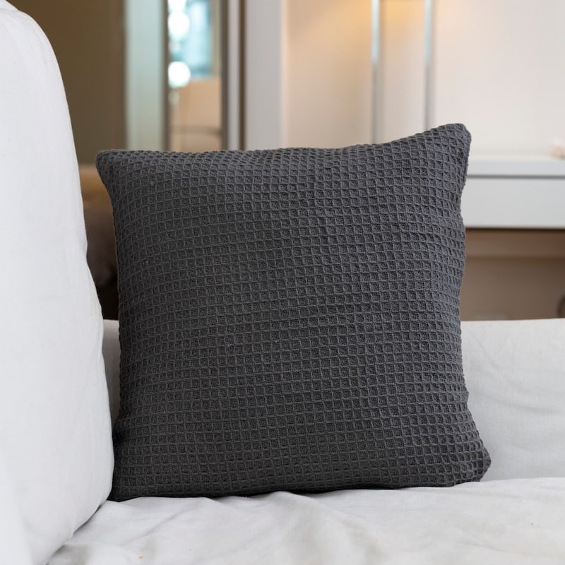 Fabstyles Honeycomb Cotton Polyfilled Cushions Set of 2