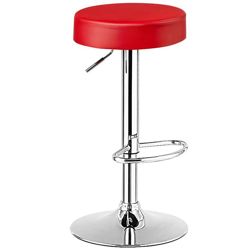 Costway Set of 2 Round Bar Stool Adjustable Swivel Pub Chair w/