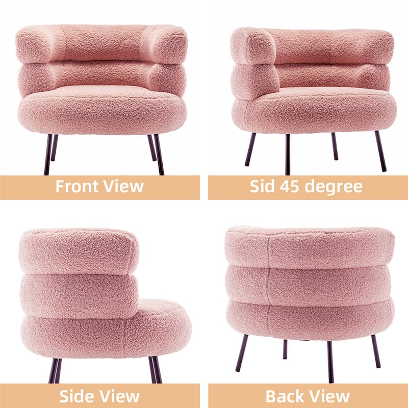 XINMICS Modern Accent Chair Upholstered Armchair for Living Room, Bedroom