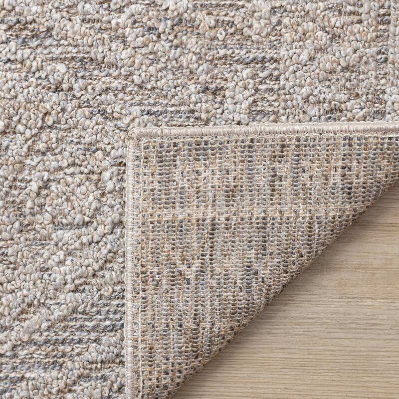 Alta Collection - Grey Beige Textured Area Rug