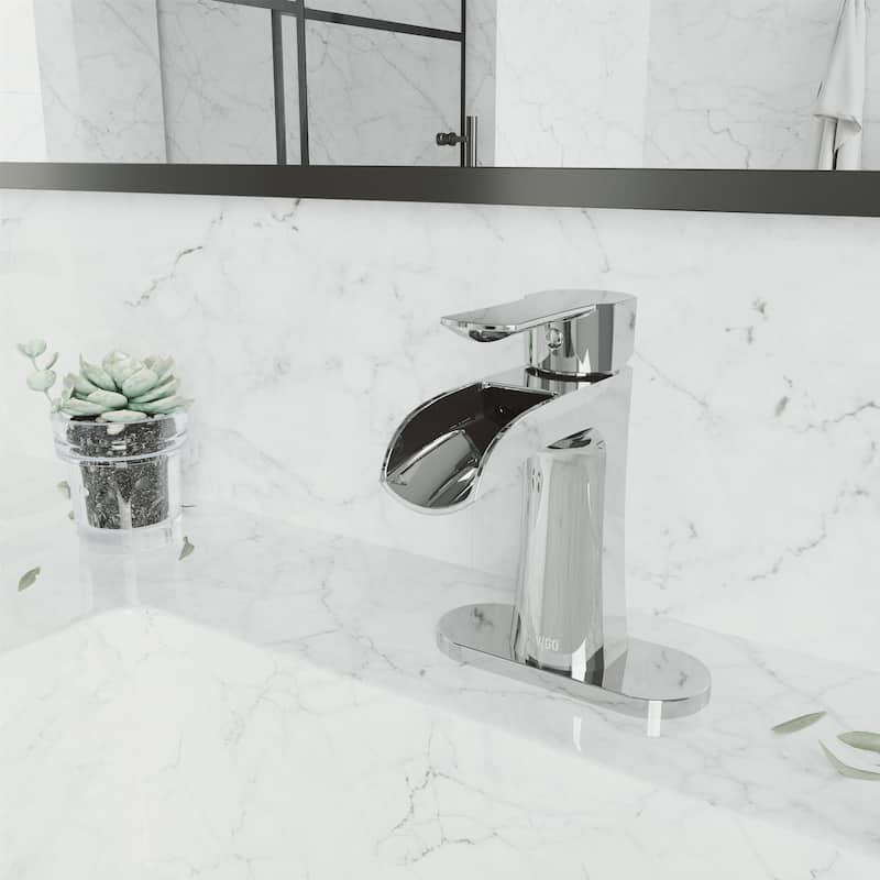 VIGO Paloma 7" H Single Handle Single Hole Bathroom Faucet Set