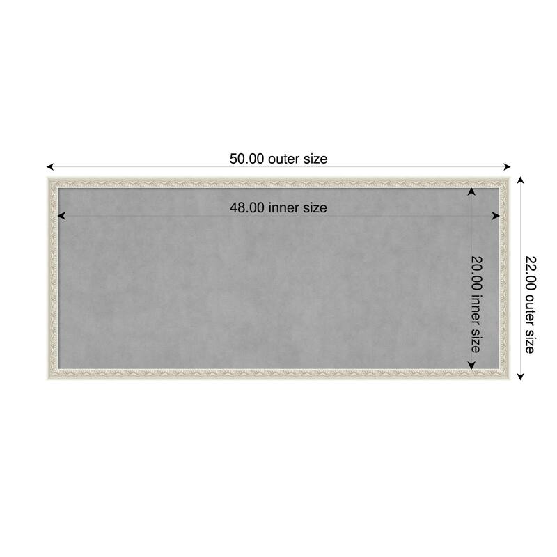 Amanti Art Bethany Black Framed - 50 x 22 in - Bethany Silver