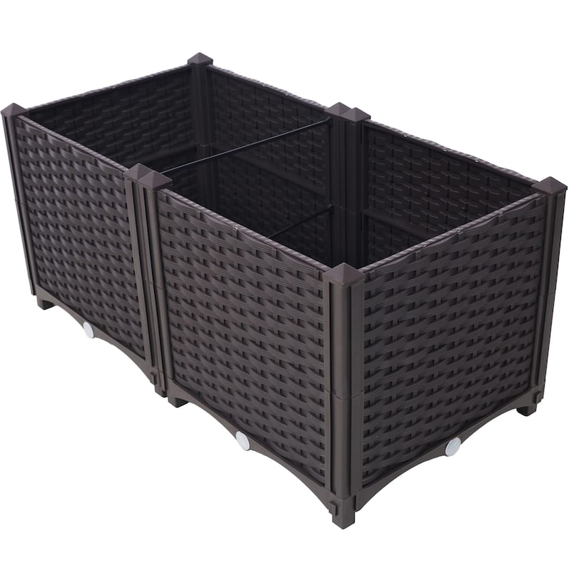 Portable Vegetable & Flower Planter Box, for Patio, Balcony, Backyard