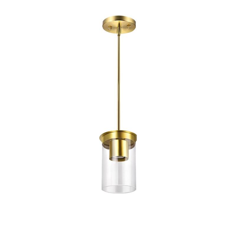 1 Pack bulb light brushed gold kitchen lighting glass pendant light