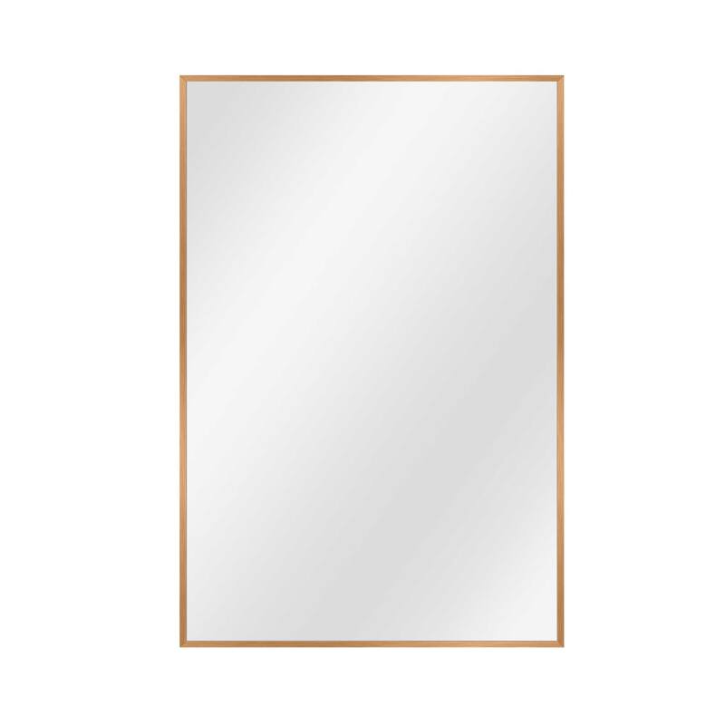 HomeRoots 36" Gold Aluminum Framed Accent Mirror - 23.97 in. x 35.76 in. x 0.59 in.