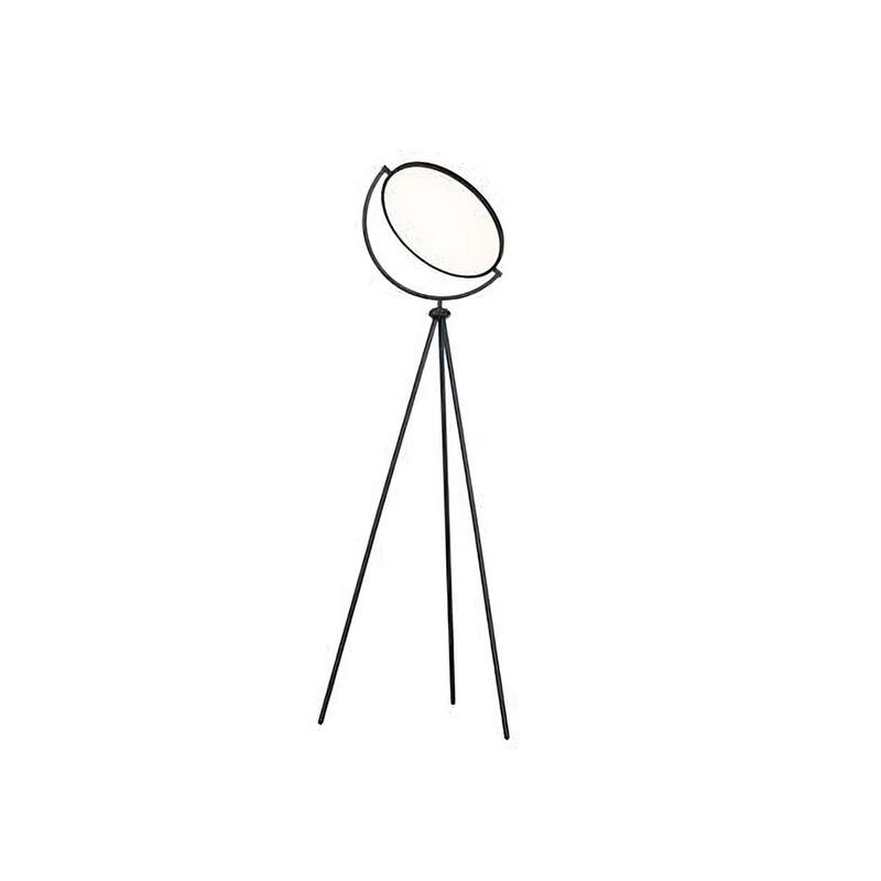 Black Metal Tripod Floor Lamp with LED, 3 Way Switch and Smart Control - 13.5” x 4” x 59.95” (D x W x H)
